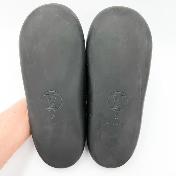 Louis Vuitton Sunbath Flat Mule Sandals EU 37 US 7 Brown LV Monogram Pool Slide - Picture 9 of 14